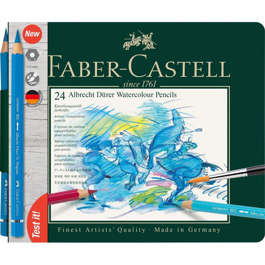 Faber-Castell - Matite Acquerellabili Albrecht Dürer Astuccio metallo 24