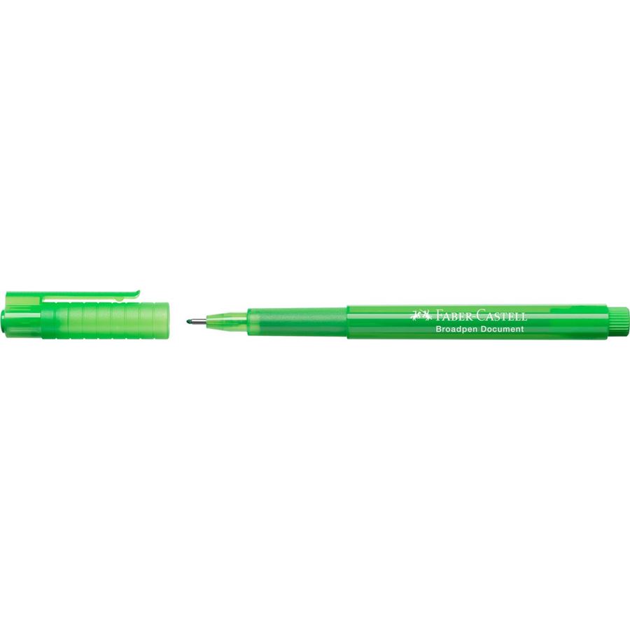 Faber-Castell - Penna a fibra Broadpen document verde erba