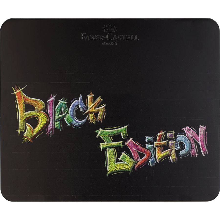 Faber-Castell - Astuccio da 100 matite colorate Black Edition