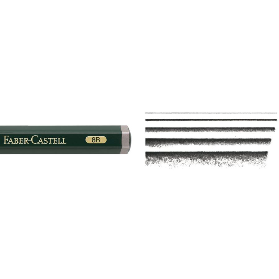 Faber-Castell - Matita di grafite Castell 9000 Jumbo 8B