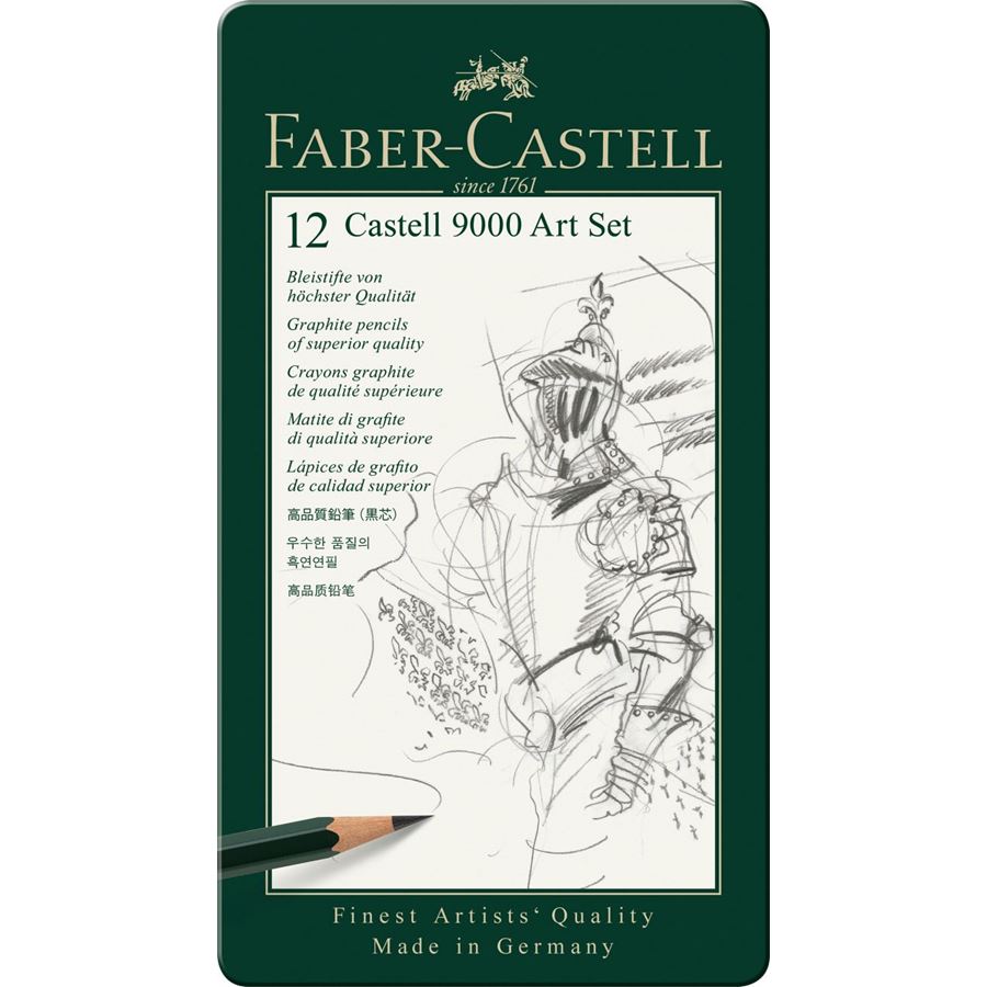 Faber-Castell - Matite grafite Castell 9000 Art 8B/2H Set