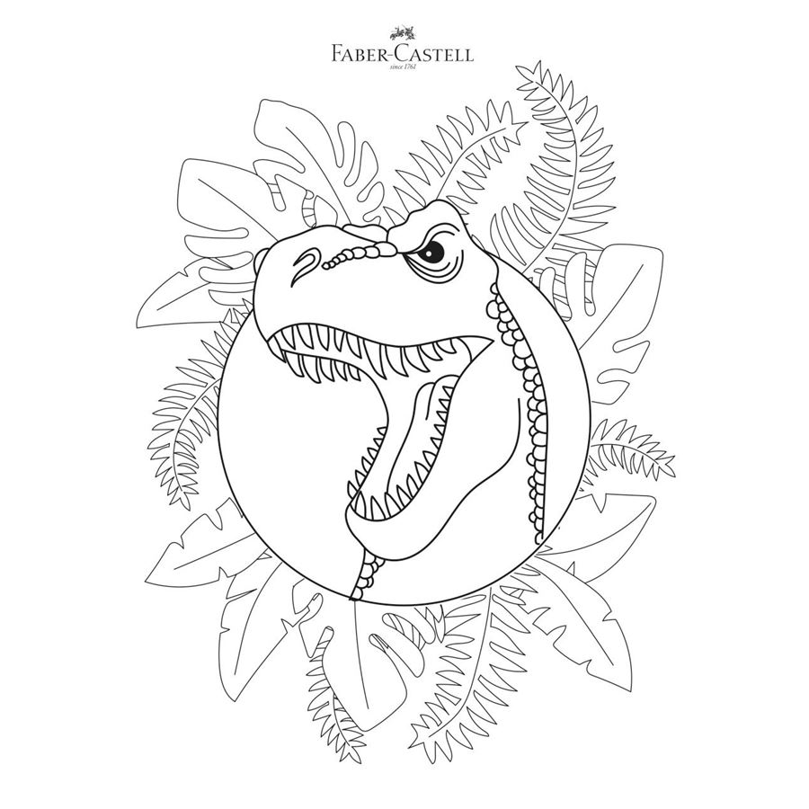 Faber-Castell - Astuccio 12 acquerelli Connector Dinosauro