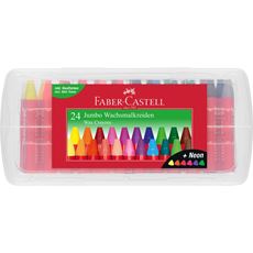 Faber-Castell - Astuccio da 24 pastelli a cera Jumbo