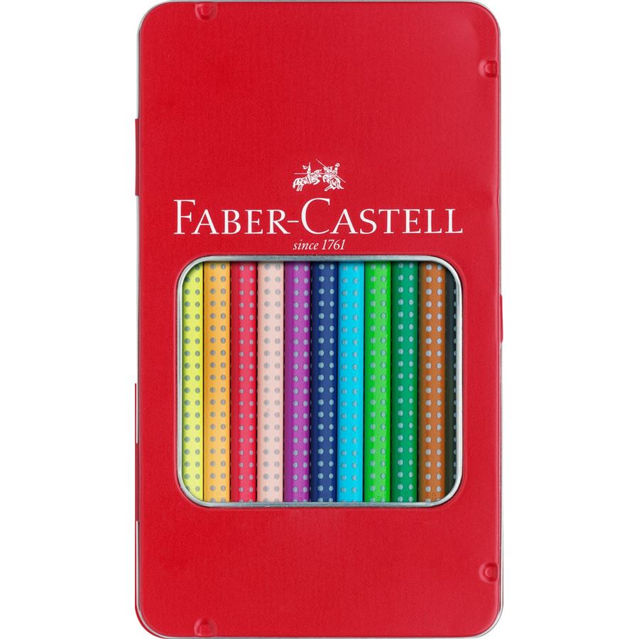 Faber-Castell - Matite Colorate Colour Grip Astuccio metallo 12