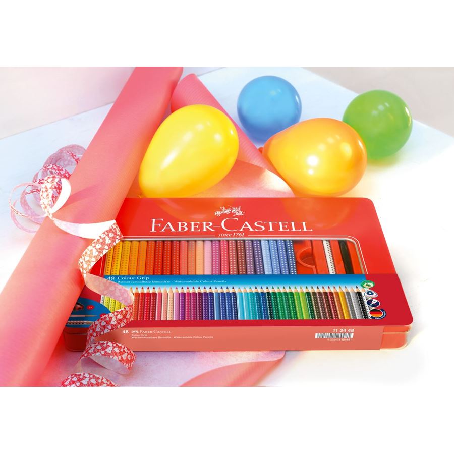 Faber-Castell - Confezioni in metello con 48 matite colorate Colour Grip
