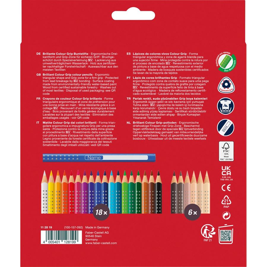 Faber-Castell - Mat. Col. Colour Grip skin tones 24