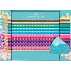 Faber-Castell - Set regalo 20 matite colorate Sparkle e temperamatite