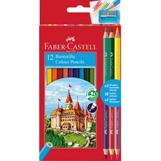 Faber-Castell - Matite colorate Eco 12 e 3 matite Bicolore