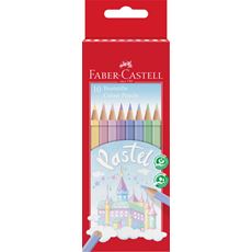 Faber-Castell - Matite colorate colori classici pastello, ast cartone da 10