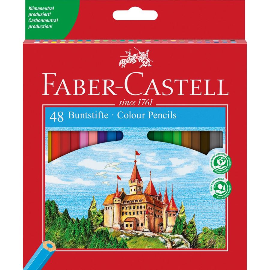 Faber-Castell - Astuccio da 48 matite colorate Castello