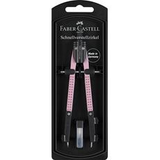Faber-Castell - Compasso a regolazione rapida, 3,5 Grip rose shadows