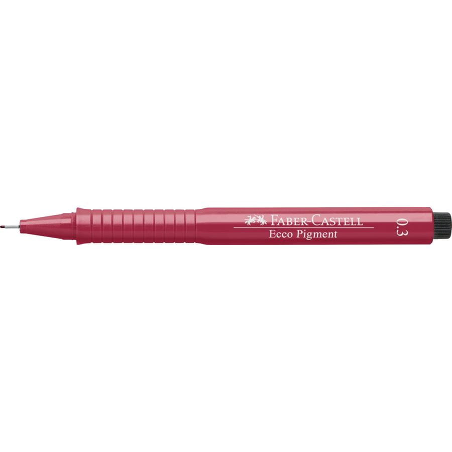 Faber-Castell - Penna a fibra Ecco Pigment 0.3 mm rossa