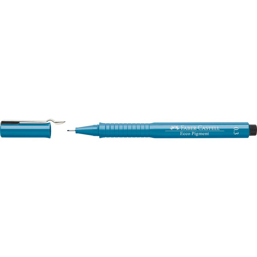 Faber-Castell - Penna a fibra Ecco Pigment 0.3 mm blu