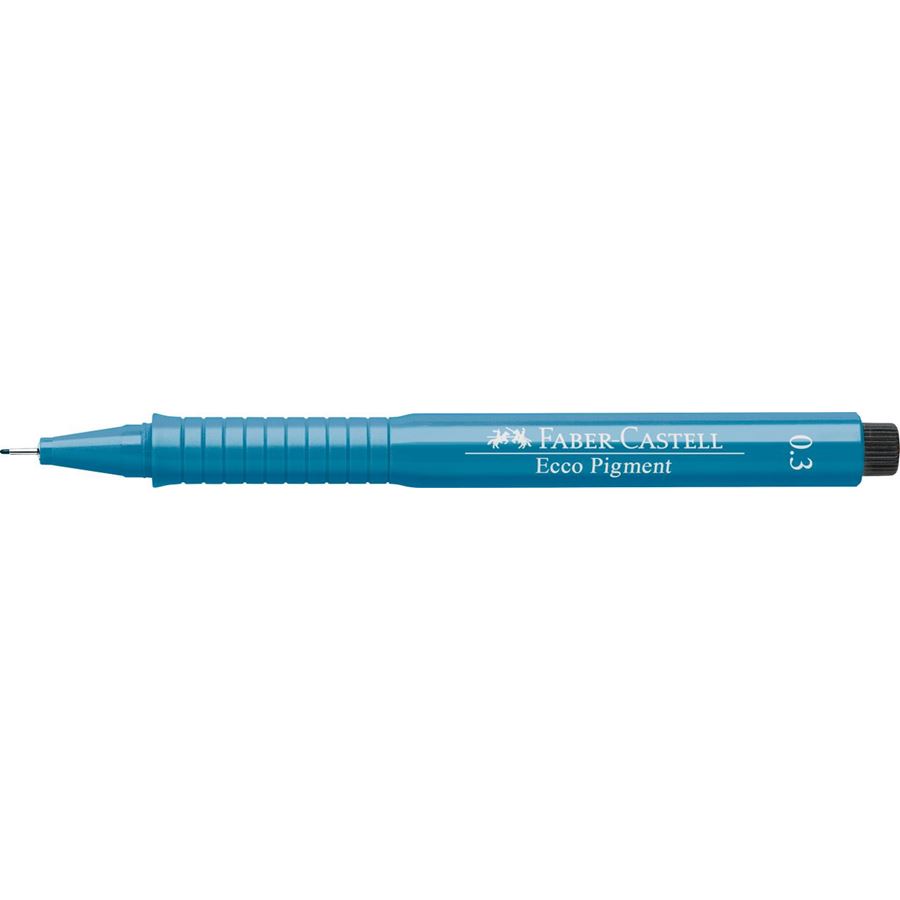 Faber-Castell - Penna a fibra Ecco Pigment 0.3 mm blu