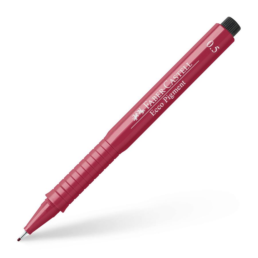 Faber-Castell - Penna a fibra Ecco Pigment 0.5 mm rossa