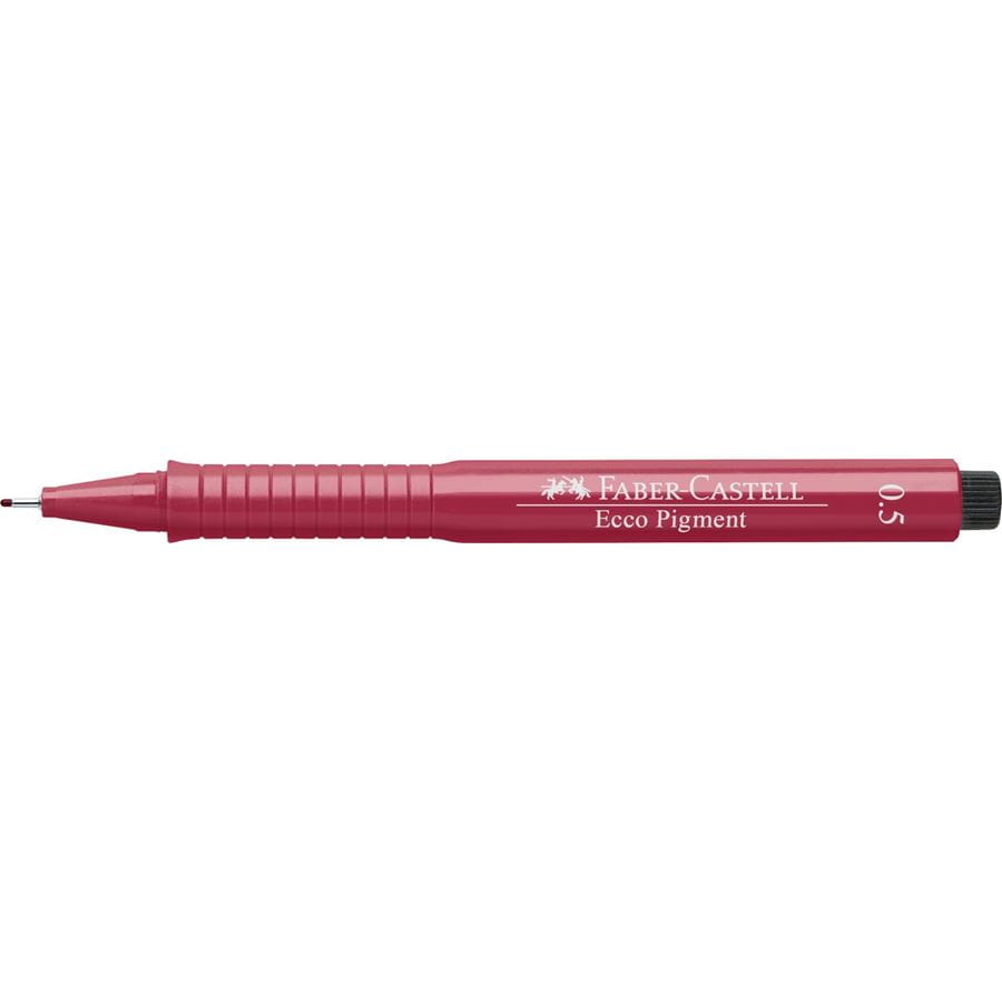 Faber-Castell - Penna a fibra Ecco Pigment 0.5 mm rossa