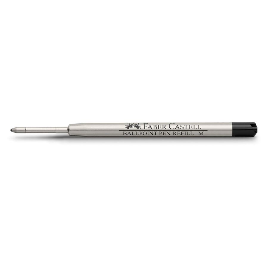 Faber-Castell - Refill per penna a sfera, nero punta media