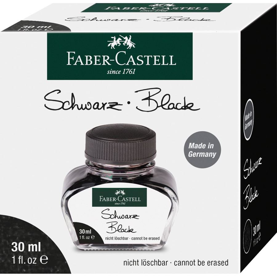 Faber-Castell - Boccetta di inchiosto nero 30 ml