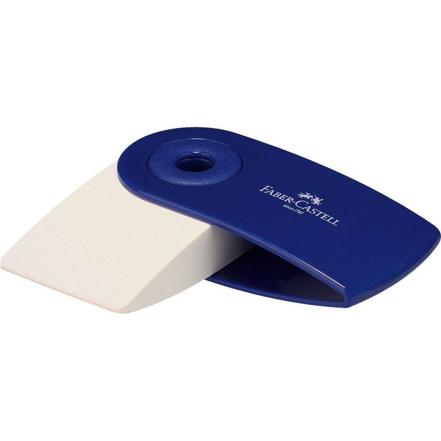 Faber-Castell - Gomma senza PVC-free Sleeve rossa/blu