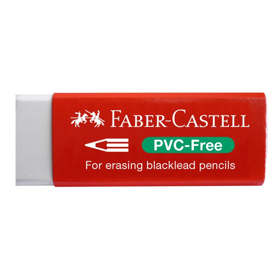 Faber-Castell - Gomma 7095 senza PVC-free con guaina
