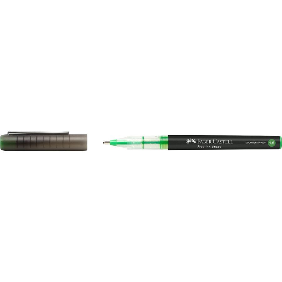 Faber-Castell - Free Ink rollerball, 1.5 mm, verde chiaro