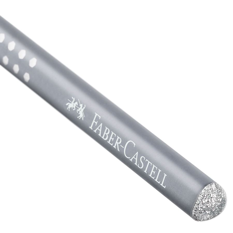 Faber-Castell - Matita di grafite Sparkle grigio perlato