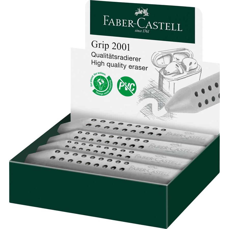 Faber-Castell - Gomma Grip 2001 Jumbo grigia