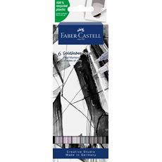 Faber-Castell - Goldfaber Aqua Dual Marker, astuccio da 6, Shades of grey