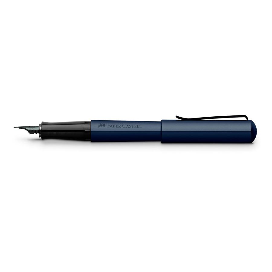 Faber-Castell - Penna stilografica Hexo blu, M