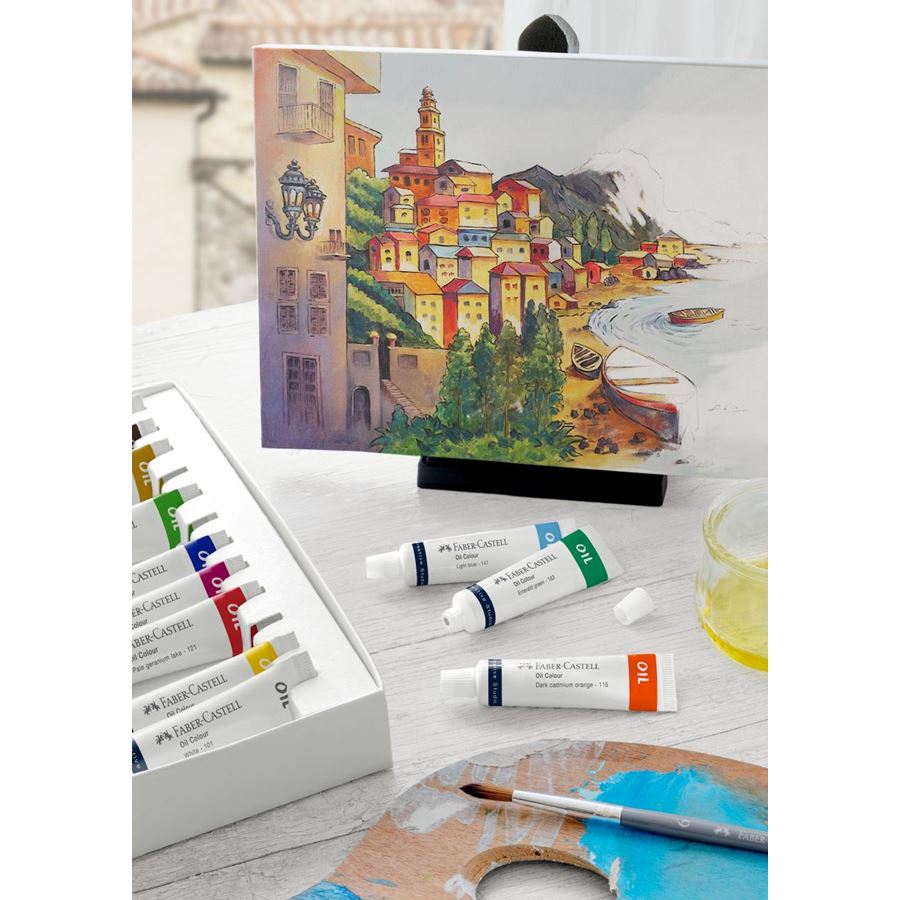 Faber-Castell - Astuccio da 12 colori ad olio