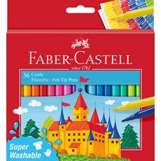 Faber-Castell - Astuccio con 36 pennarelli Castello superlavabili