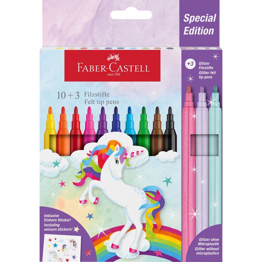 Faber-Castell - Pennarello superlavabile unicorno, cartone da 13