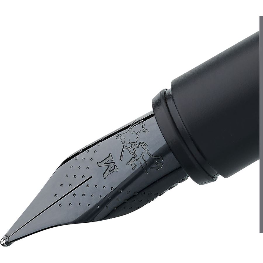 Faber-Castell - Penna stilografica Neo Slim in metallo laccato nero, fine