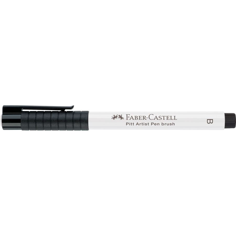 Faber-Castell - Penna a china Pitt Artist Pen punta pennello bianca