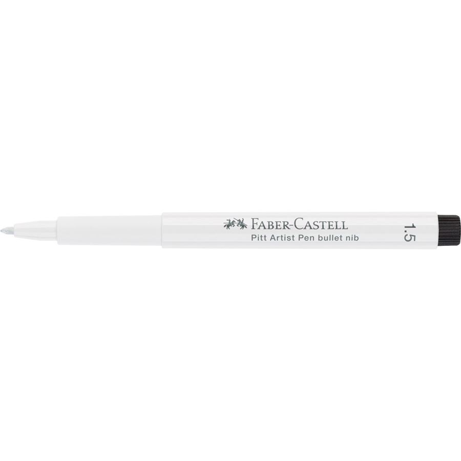 Faber-Castell - Penna a china Pitt Artist Pen punta 1.5 mm bianca