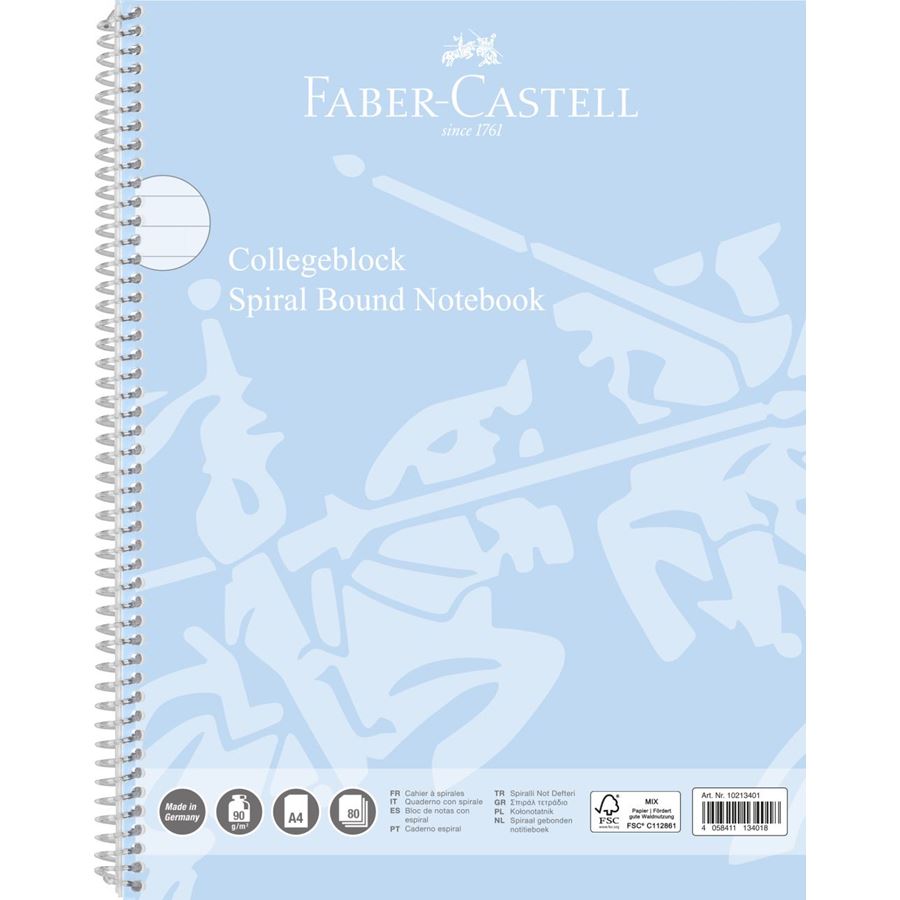 Faber-Castell - Quaderno con spirale A4 a righe