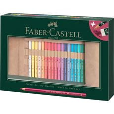 Faber-Castell - Rotolo con 34 matite colorate Polychromos