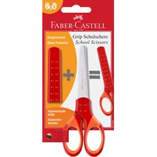 Faber-Castell - Forbice Grip per la scuola rossa