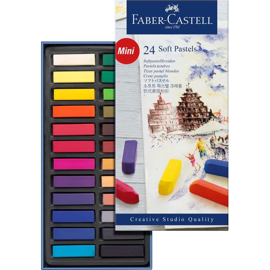 Faber-Castell - Soft Pastels mini Astuccio cartone 24