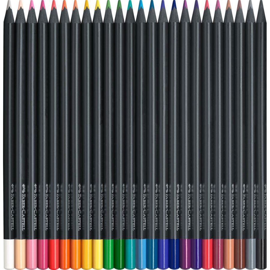 Faber-Castell - Astuccio con 24 matite colorate Black Edition