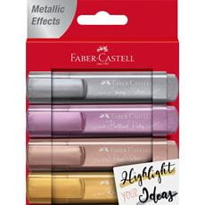 Faber-Castell - Bustina con 4 evidenziatori Textliner 46 metallic