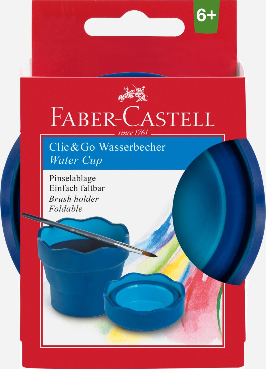 Faber-Castell - Scodellino per l'acqua Clic&Go, blu
