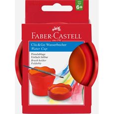 Faber-Castell - Scodellino Clic&Go per acqua rosso