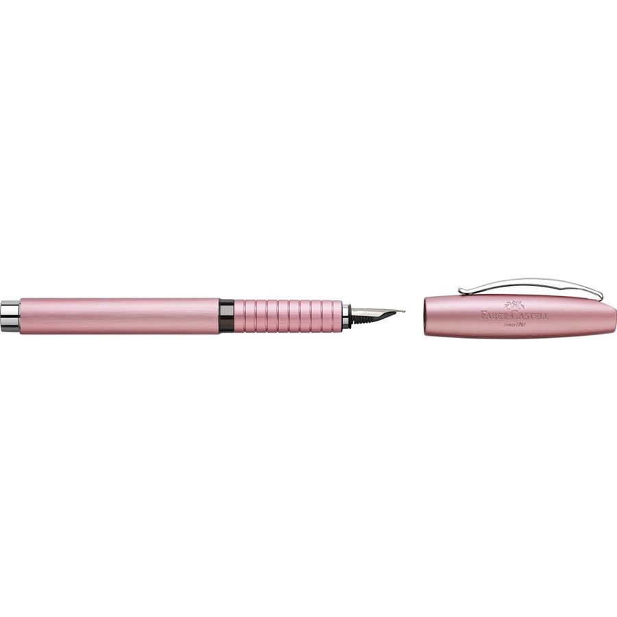 Faber-Castell - Penna stilografica Essentio Aluminium Rosé pennino F