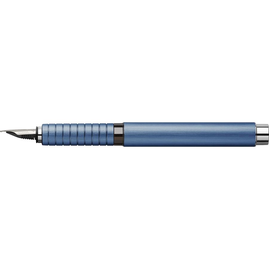 Faber-Castell - Penna stilografica Essentio Aluminium Blu pennino M