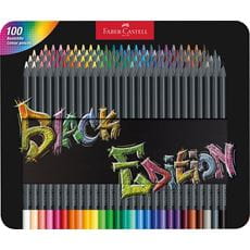Faber-Castell - Astuccio da 100 matite colorate Black Edition