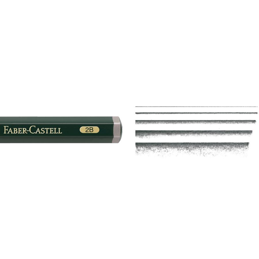 Faber-Castell - Matita di grafite Castell 9000 Jumbo 2B
