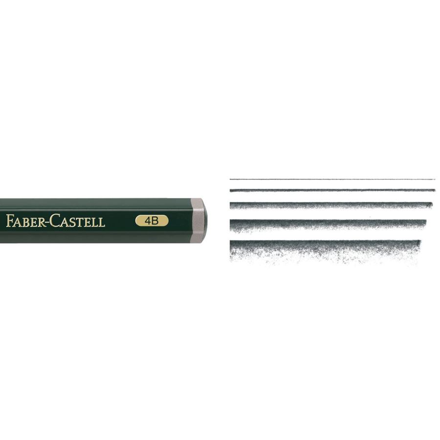 Faber-Castell - Matita di grafite Castell 9000 Jumbo 4B