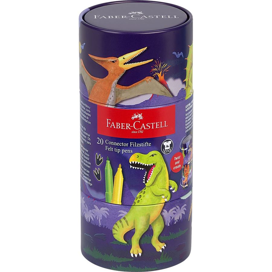 Faber-Castell - Pennarelli Connector Dinosauro