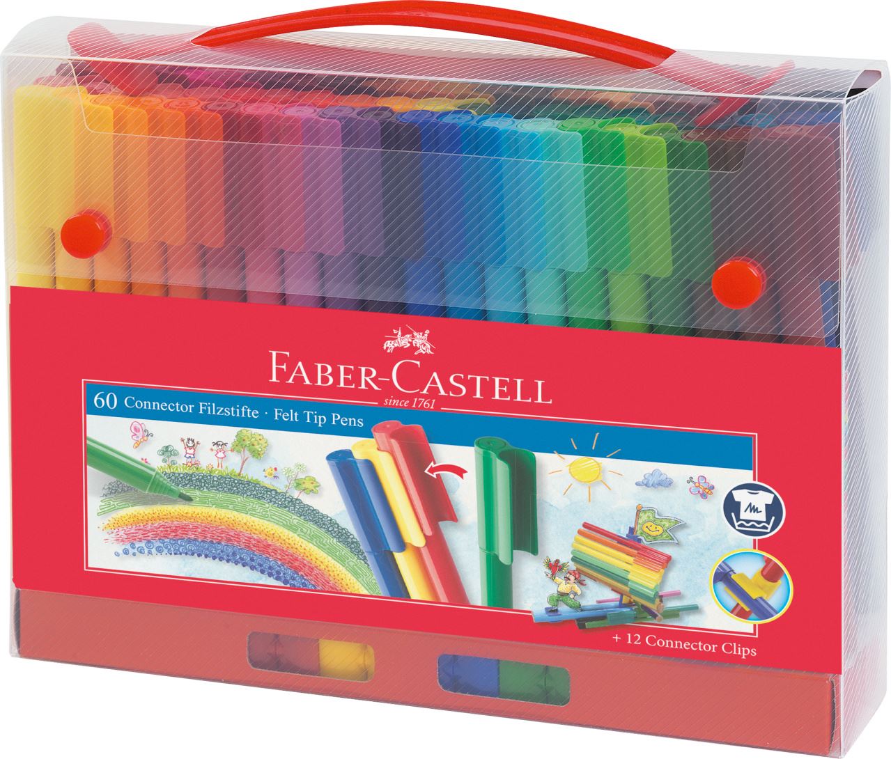 Faber-Castell - Set regalo pennarelli Connector Pen con 60 pezzi